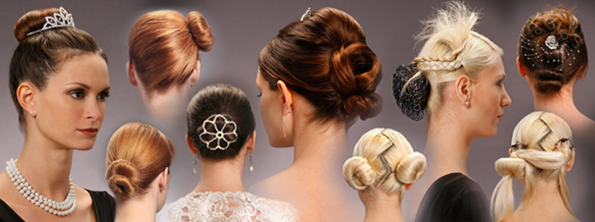 chignon hairstyle. Self-created chignon hairstyle